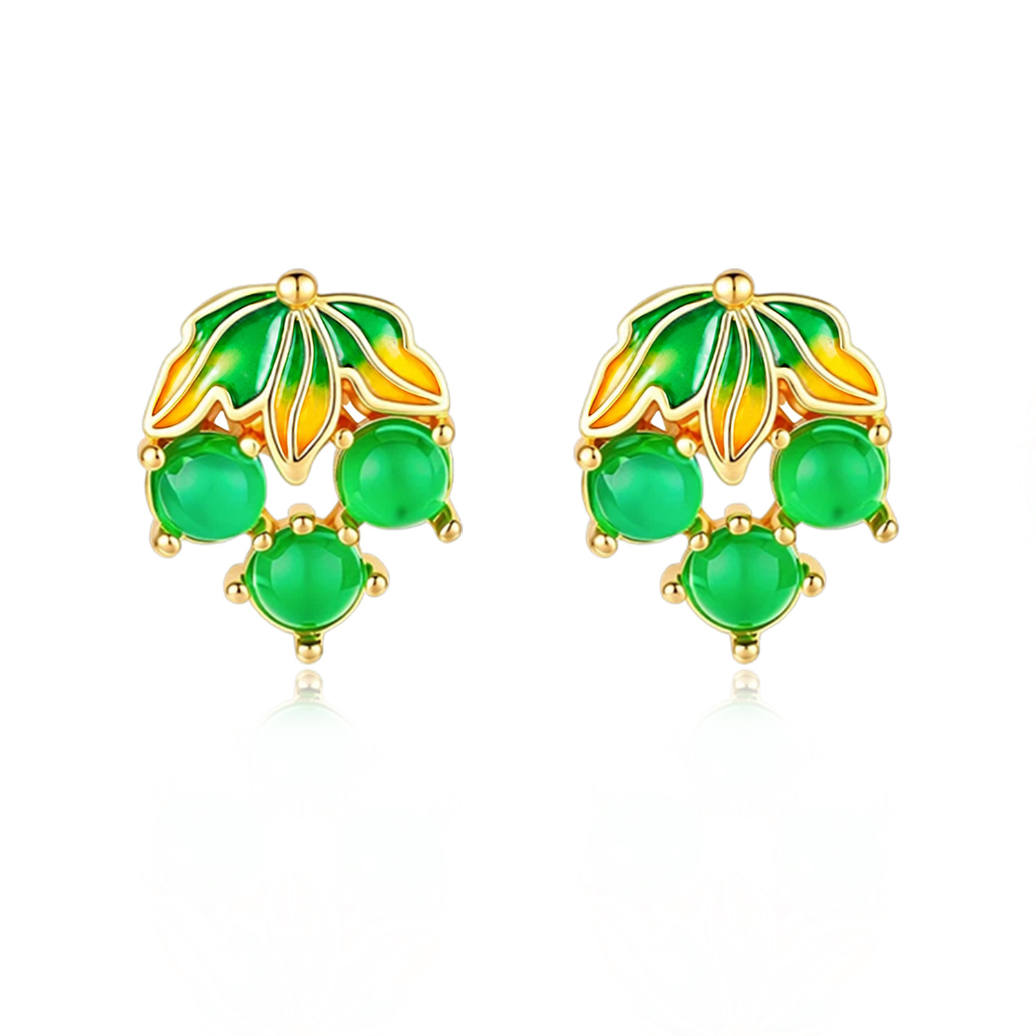 Burmese Jadeite Grape Earrings - Earrings recension och pris