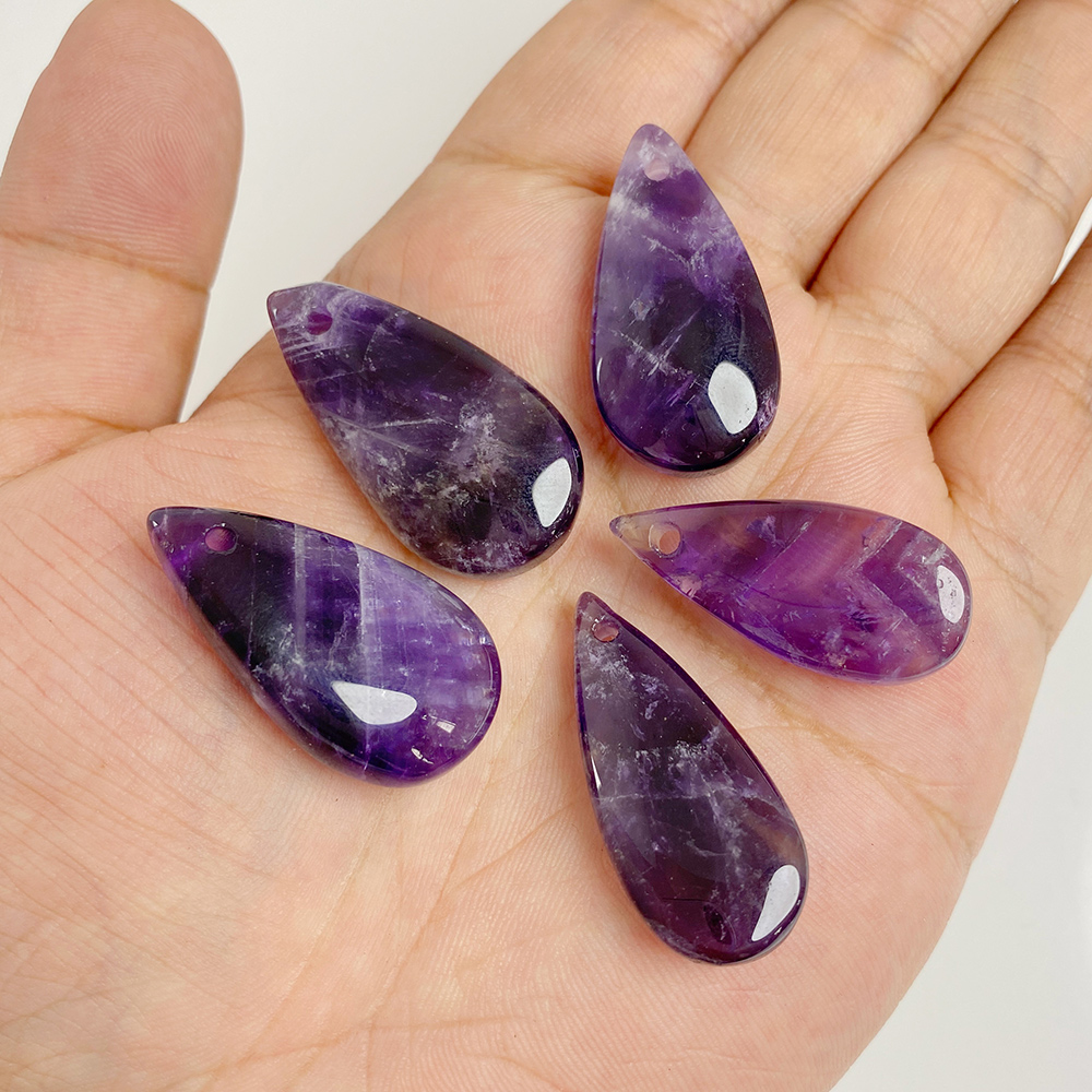 1PC Big Waterdrop Shape Stone  - Crystal Pendant Necklace Natural Stone recension och pris