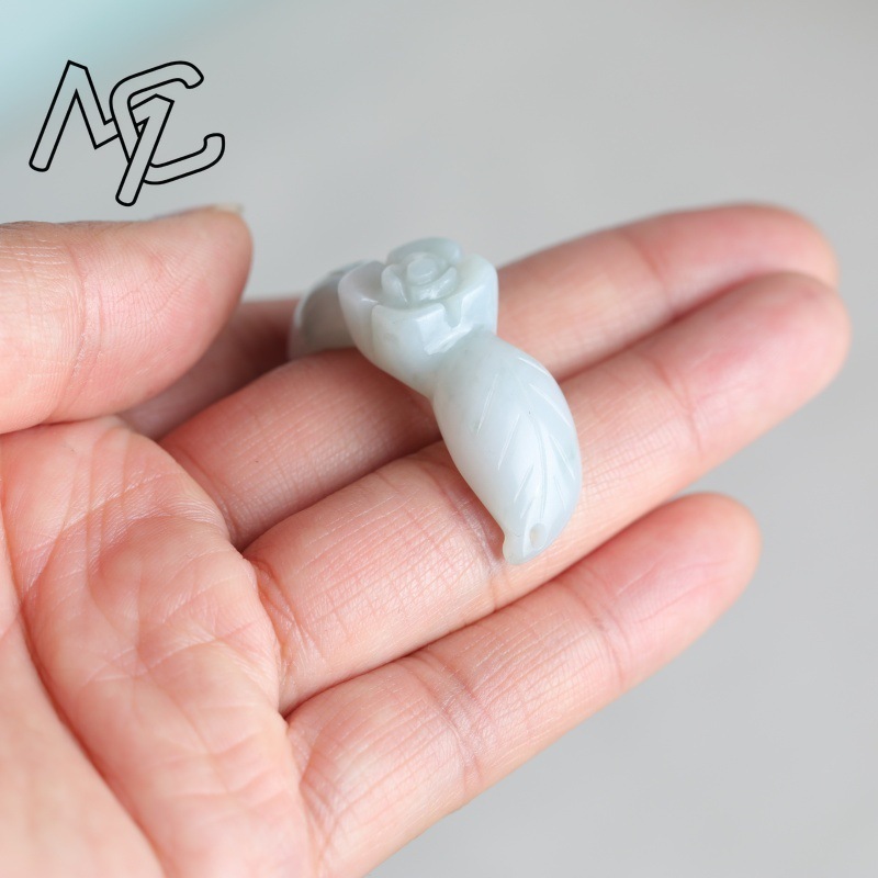 2PC Natural White Jadeite Jade - Earrings recension och pris