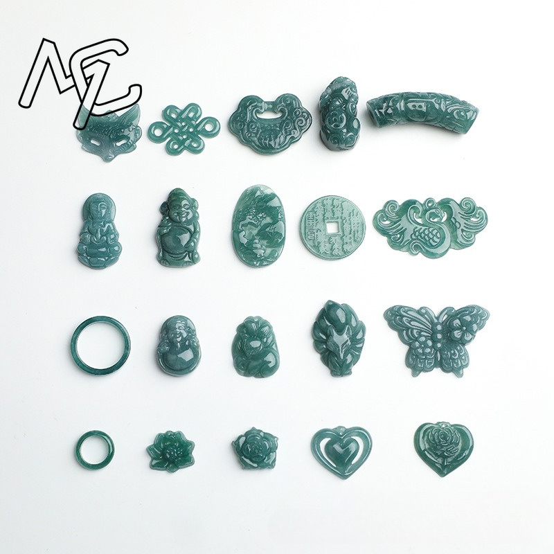2PC Natural Blue Water Jadeite - Earrings recension och pris