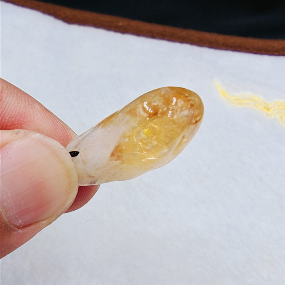 3PCS Natural Citrine Crystal P - Crystal Pendant Necklace Natural Stone recension och pris