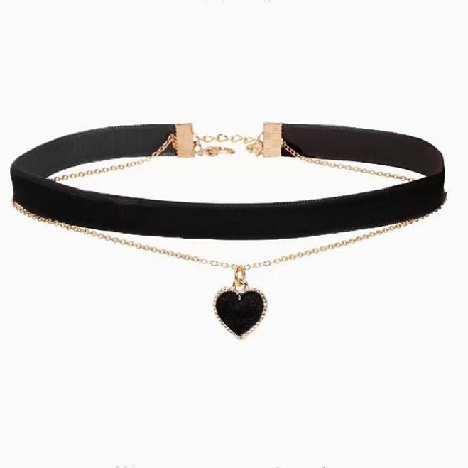 Romantic Double Layer Choker N - Layered Pendant Necklace Aesthetic recension och pris