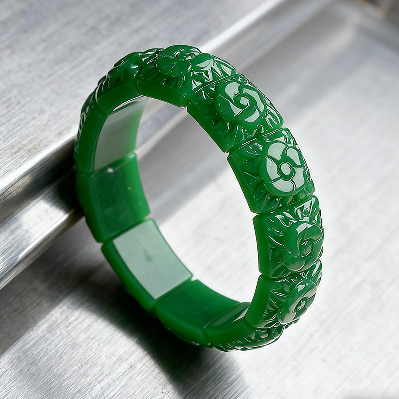 Real Jade Flower Bracelet Bang - Bracelets recension och pris