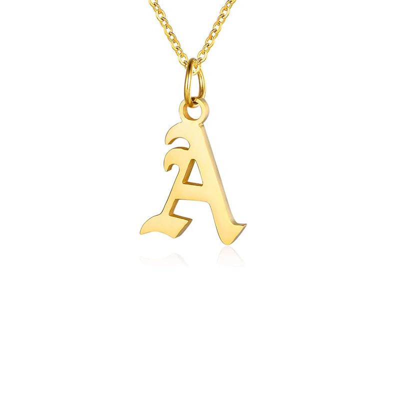 Letter Necklaces for Women Per - Initial Letter Necklace 18K Gold recension och pris